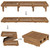  Folding Sun Lounger with Cushion Solid Acacia Wood A949-3064165