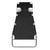  Folding Sun Lounger with Head Cushion Powder-coated Steel Black A949-41482
