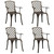  5 Piece Bistro Set Cast Aluminum Bronze A949-3070607