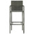  3 Piece Patio Bar Set with Armrest Poly Rattan Gray A949-3064806