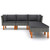  6 Piece Patio Lounge Set with Cushions Poly Rattan Gray A949-3059728