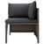  2-Seater Patio Sofa with Cushions Gray Poly Rattan A949-313498