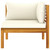  Sectional Corner Sofa with Cream White Cushion Acacia Wood A949-316287