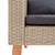  3 Piece Patio Lounge Set with Cushions Poly Rattan Beige A949-310217