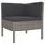  5 Piece Patio Lounge Set with Cushions Poly Rattan Gray A949-3094342