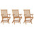  Folding Patio Chairs 3 pcs Solid Teak Wood A949-315444