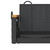  Swing Bench Black 42.9"x24.4"x15.7" Poly Rattan A949-368152