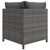  9 Piece Patio Lounge Set with Cushions Poly Rattan Gray A949-3059772