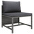  9 Piece Patio Lounge Set with Cushions Poly Rattan Gray A949-3059772