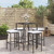  5 Piece Patio Bar Set with Cushions Black Poly Rattan A949-3187632