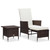  2 Piece Patio Lounge Set with Cushions Poly Rattan Brown A949-310232