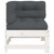  Corner Sofa with Cushions White Solid Wood Pine A949-825542