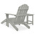  Patio Adirondack Chair with Ottoman&Table Solid Fir Wood Gray A949-315930