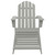  Patio Adirondack Chair with Ottoman&Table Solid Fir Wood Gray A949-315930