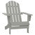  Patio Adirondack Chair with Ottoman&Table Solid Fir Wood Gray A949-315930