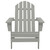  Patio Adirondack Chair with Ottoman&Table Solid Fir Wood Gray A949-315930