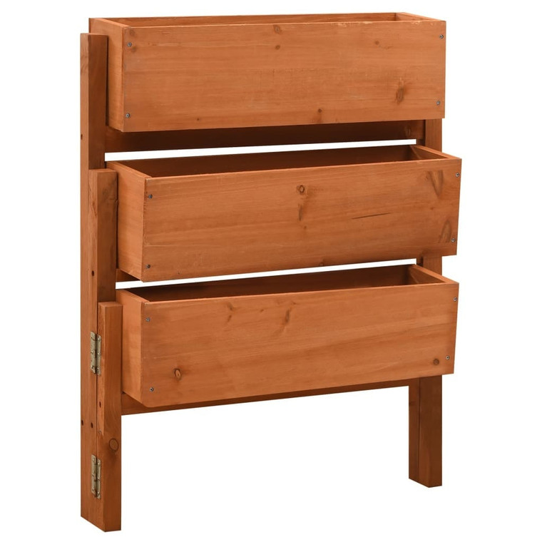 Garden Folding Planter Orange 23.6"x5.5"x29.5" Solid Firwood A949-314840