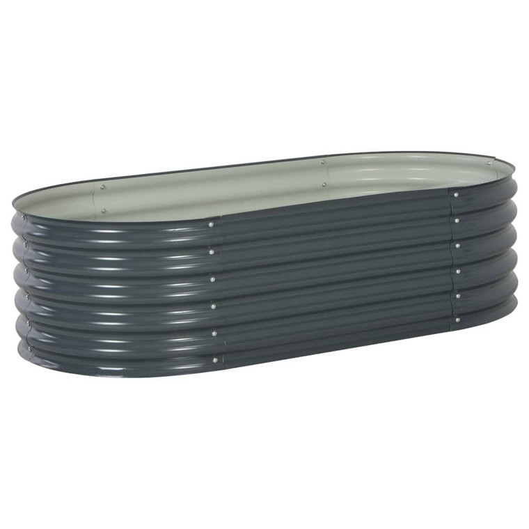 Garden Raised Bed 63"x31.5"x17.3" Galvanized Steel Gray A949-45529