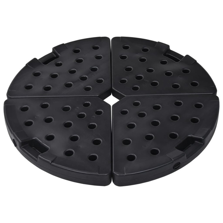 Umbrella Base Fan-shaped 4 pcs Black A949-47857