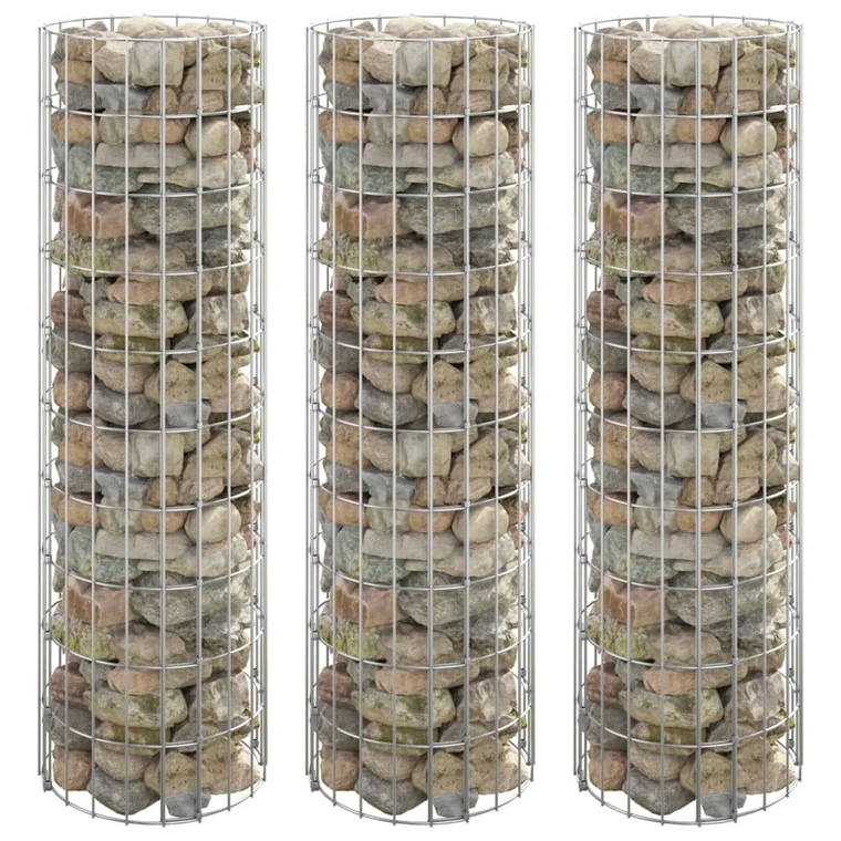 Circular Gabion Raised Beds 3 pcs Galvanized Steel 11.8"x39.4 A949-152020