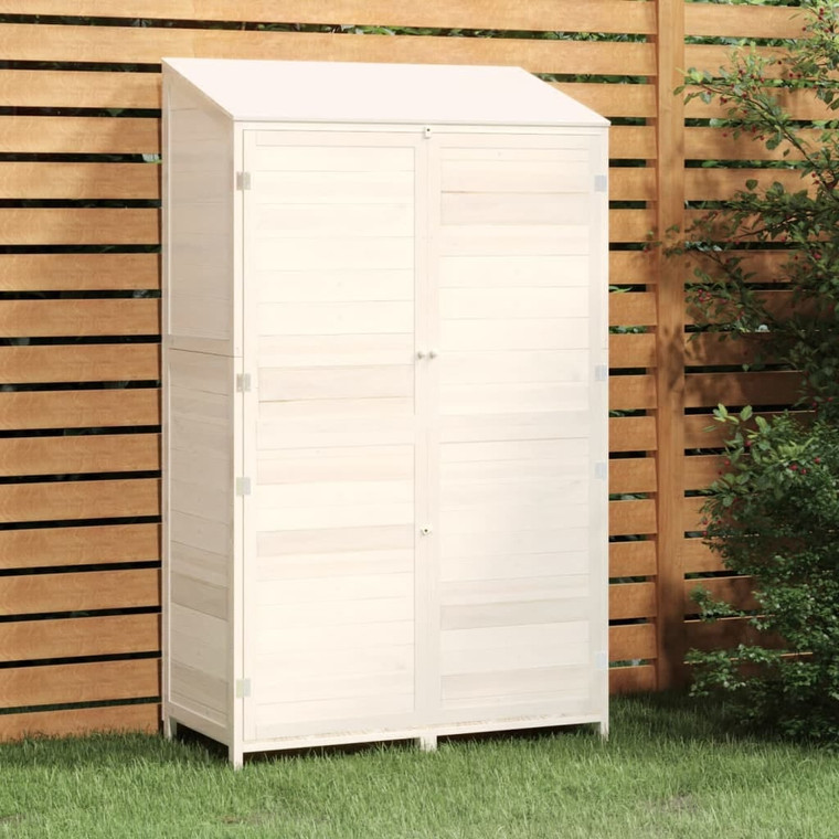 Garden Shed White 40.2"x20.5"x68.7" Solid Wood Fir A949-152191
