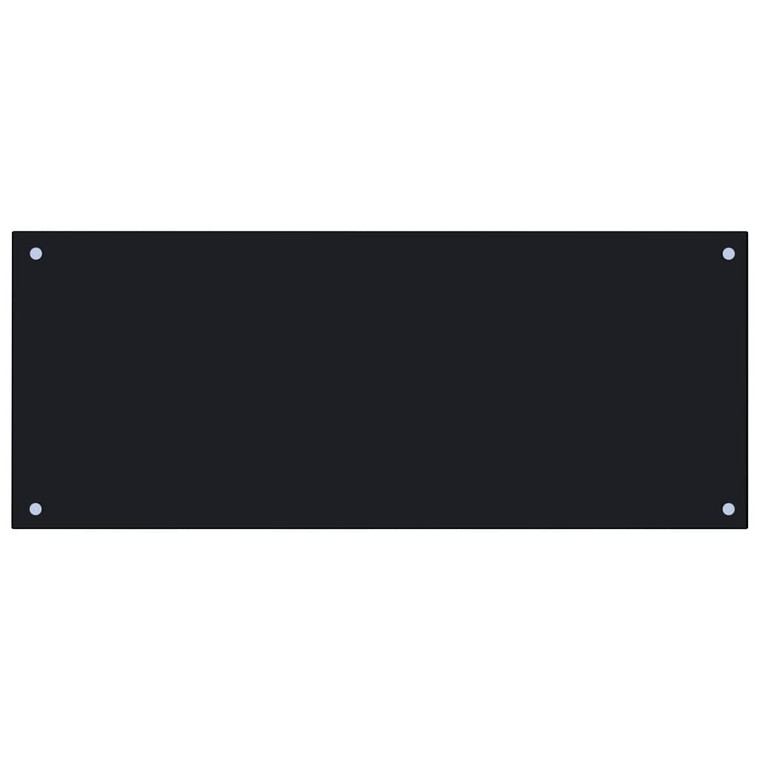 Kitchen Backsplash Black 39.4"x15.7" Tempered Glass A949-249490