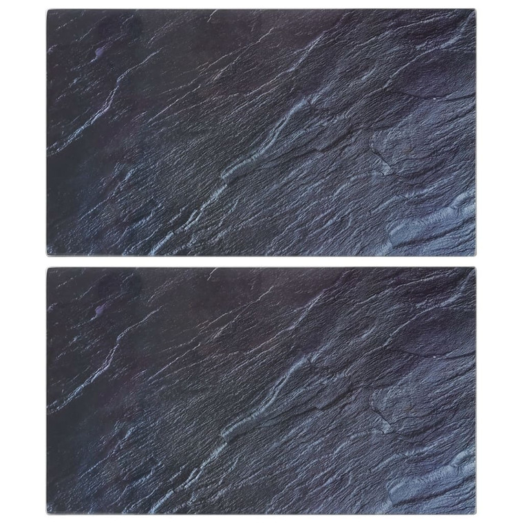 Chopping Boards 2 pcs with Natural Stone Pattern Tempered Glass A949-322288