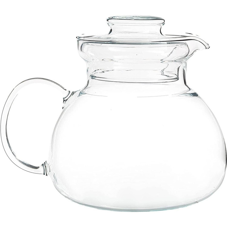 1.5 Quart Stovetop Clear Glass Teapot Kettle with Lid - Microwave Safe Q280-SGTSC26990158
