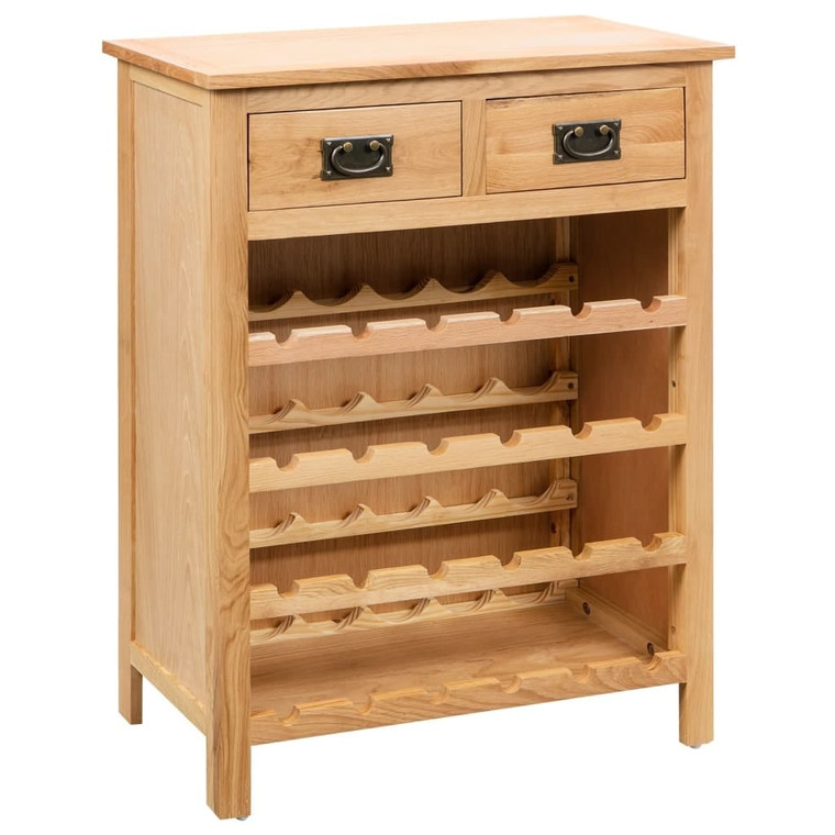 Wine Cabinet 28.3"x12.5"x35.4" Solid Oak Wood A949-247043