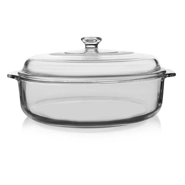 3-Quart Glass Bakeware Casserole Dish Dutch Oven with Oven-Safe Glass Lid Q280-BLGCDQ3457828714