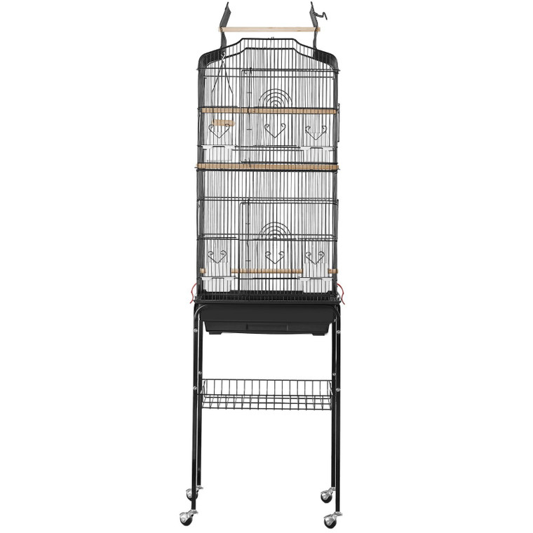 64-inch Open Top Large Parrot Bird Cage with Detachable Rolling Stand for Parakeets Finches Canarie E415-ZMSDXNLL18W1DWI2NV0