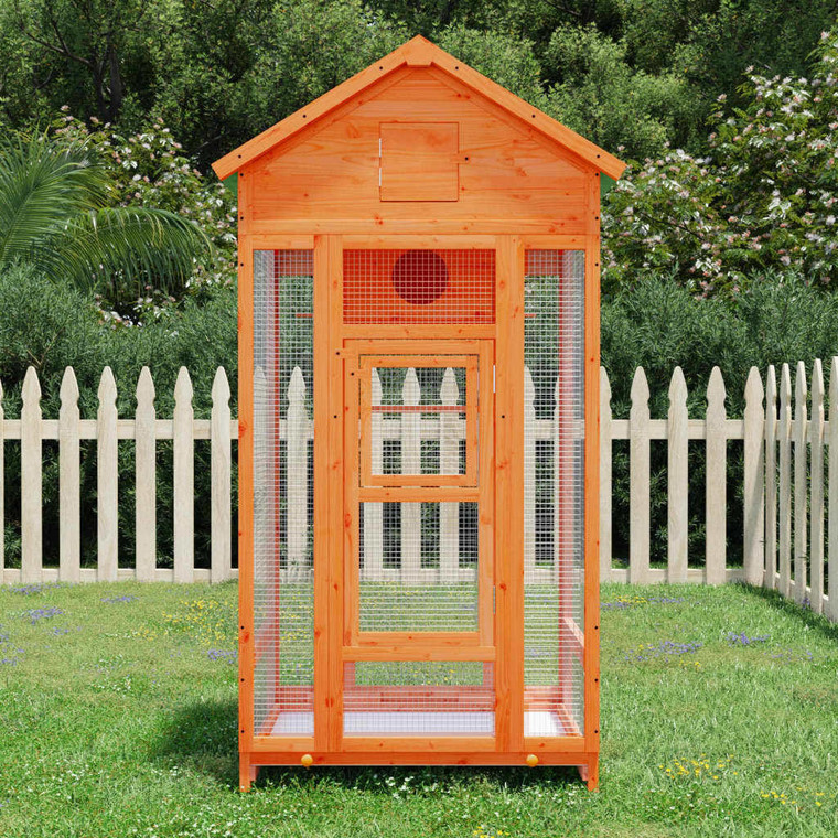 Bird House Brown 36"x20.9"x66.9" Solid Wood Pine A949-172252