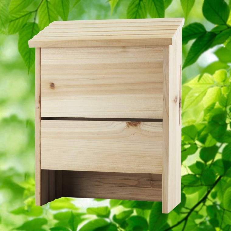 Outdoor Solid Cedar Wood Bat House - Holds up to 75 Bats Q280-NSBHL316257593