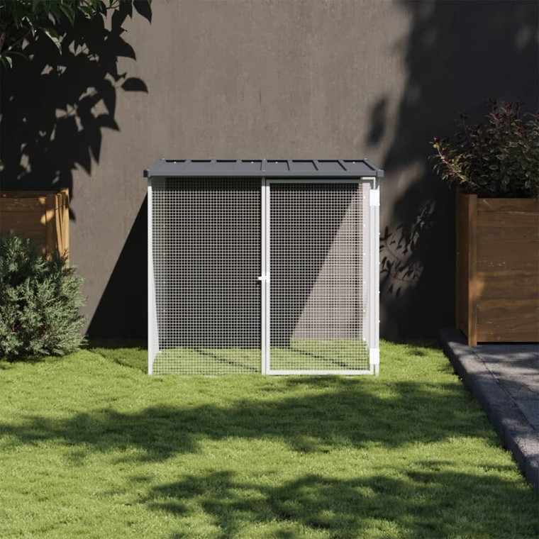 Chicken Cage with Roof Anthracite 40.6"x38.6"x35.4" Galvanized Steel A949-172337