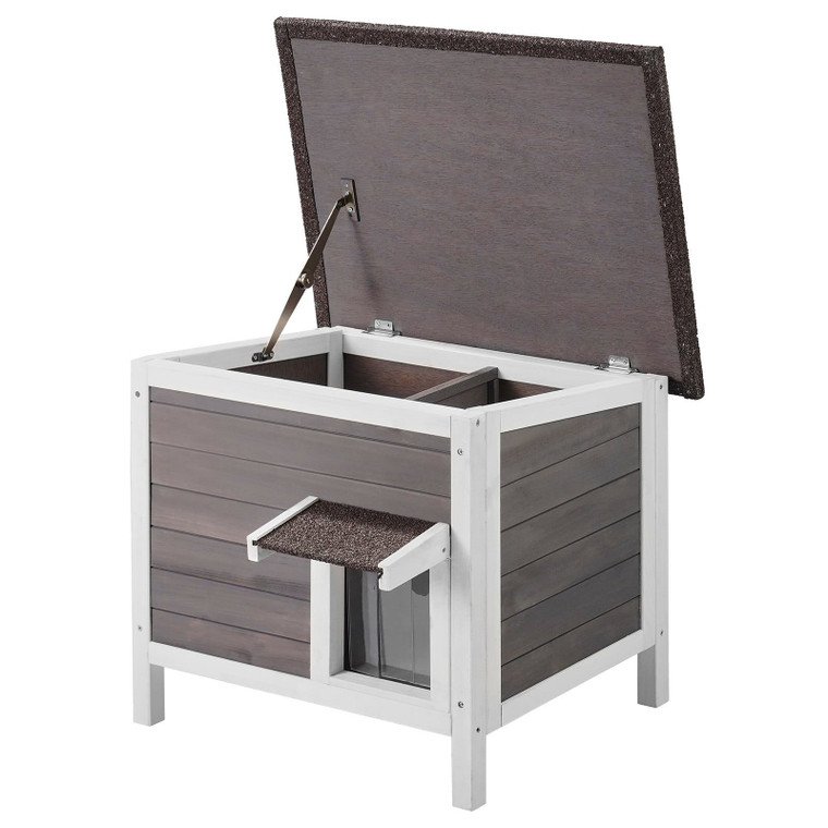 Outdoor Cat House Weatherproof, Feral Cat Shelter for Multiple Cats, Outdoor Wooden Cat Rabbit Hous E415-XJSMZMBHSDCS2CAKVV0