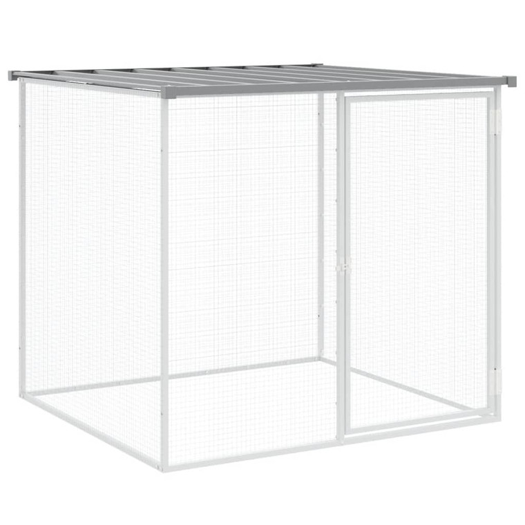 Chicken Cage with Roof Light Gray 40.6"x38.6"x35.4" Galvanized Steel A949-172338