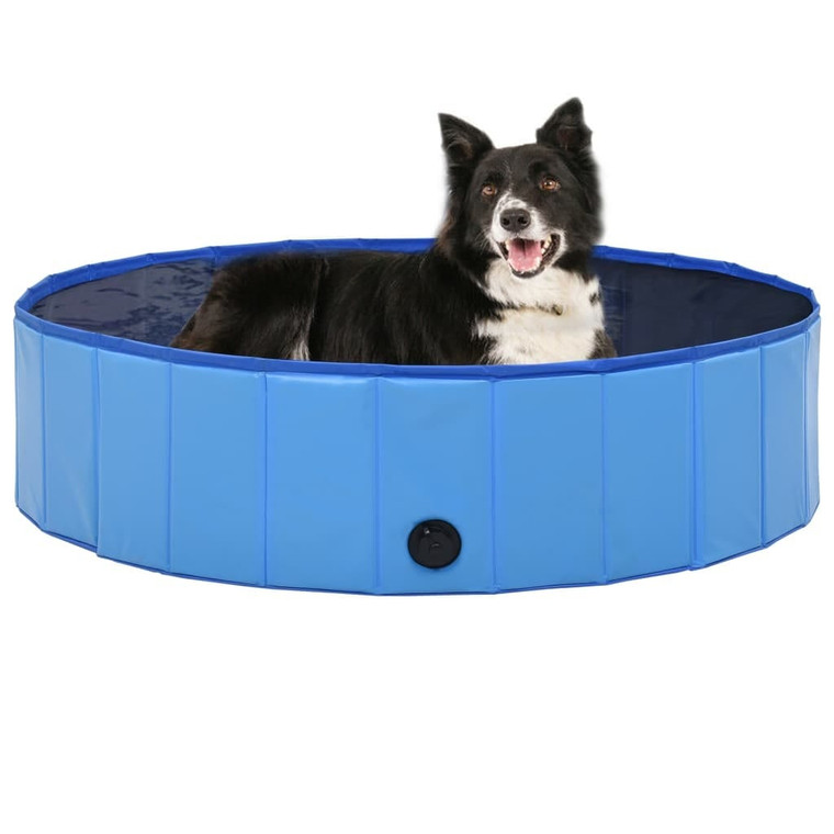 Foldable Dog Swimming Pool Blue 47.2"x11.8" PVC A949-170826