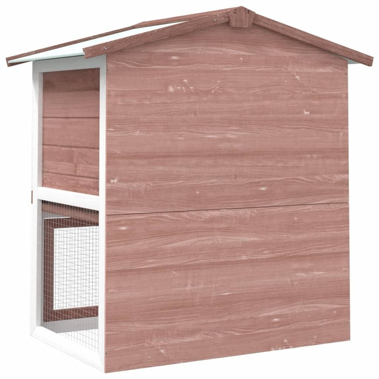Outdoor Rabbit Hutch 3 Doors Brown Wood A949-170838