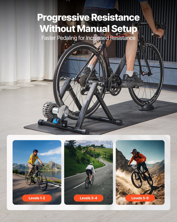 Bike Trainer, 26-29 Inch & 700C Wheels, Foldable Fluid Bicycle Stationary Trainer Stand for Indoor  E415-LTXXLJLTXSSKNUHZ1001V0