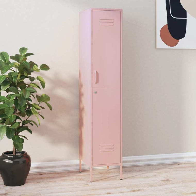  Locker Cabinet Pink 13.8"x18.1"x70.9" Steel A949-336256