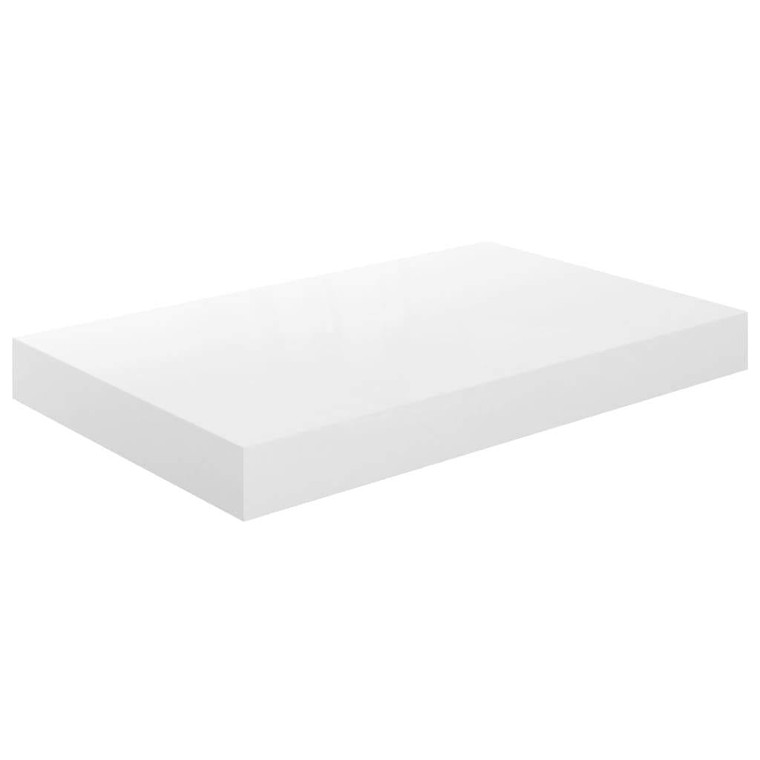 Floating Wall Shelf High Gloss White 15.7"x9.1"x1.5" MDF A949-323742