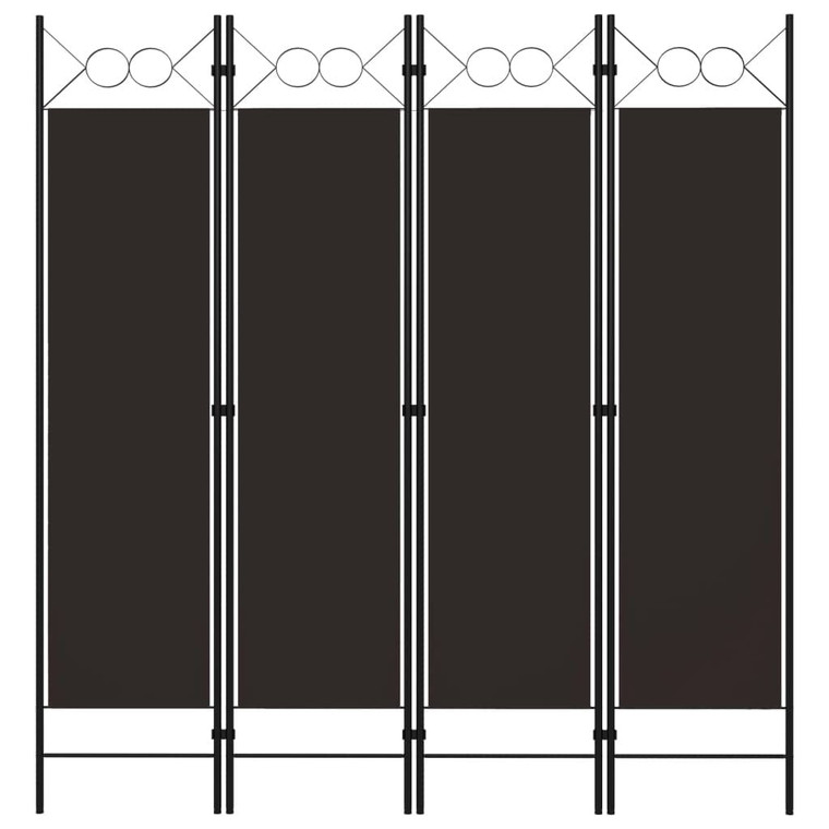  4-Panel Room Divider Brown 63"x70.9 A949-320703