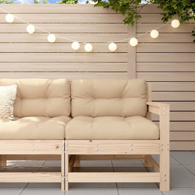  Patio Chair with Cushions Solid Wood Pine A949-825569