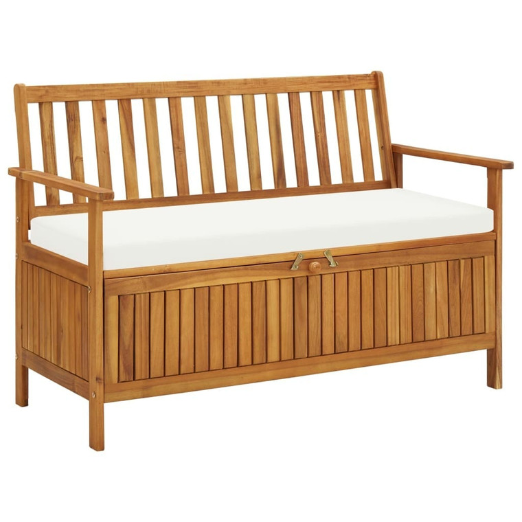  Patio Storage Bench Solid Acacia Wood 47.2"x24.8"x33.1 A949-44126