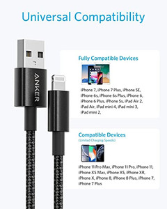 CABLE USB LIGHTNING ANKER MFI 6FT