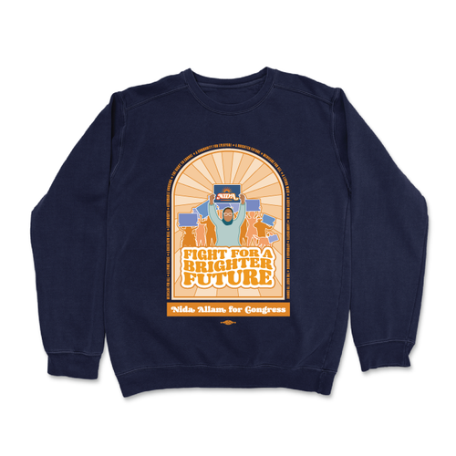 Fight For A Brighter Future (Navy Crewneck Sweater)