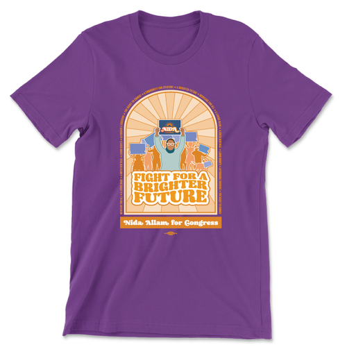 Fight For A Brighter Future (Unisex Purple Tee)