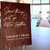 Walnut timber plywood wedding welcome sign with wording "Some things just go better together"