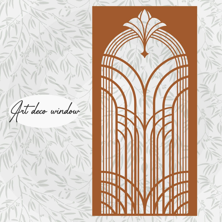 An Australian made art deco style decorative panel for privacy screen
