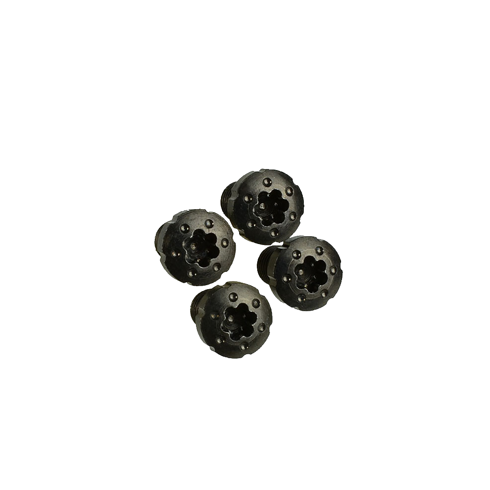 1911 Grip Screws – Hex Head, Black Steel, Set Of 4 (Fusion Firearms)